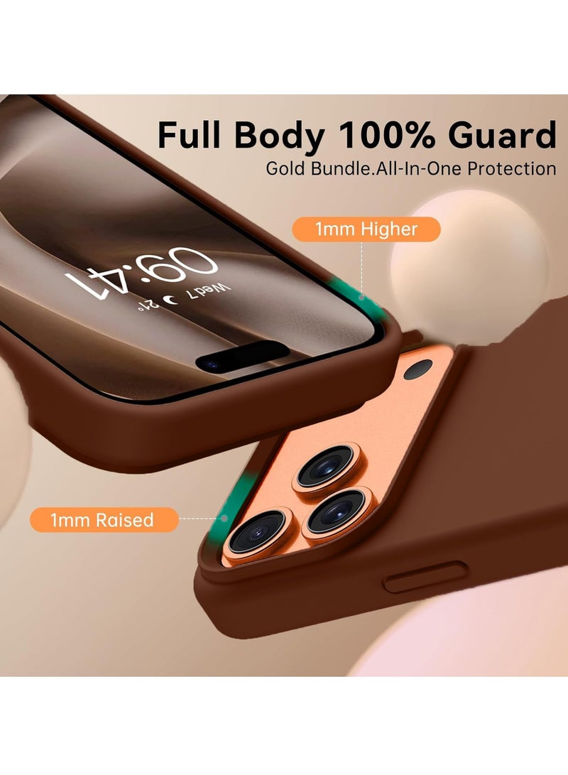 iPhone 17 Pro Max Case Liquid Soft Silicone iPhone 17 Pro Max Cover Anti Scratch with Inside Microfiber Lining Shockproof Protective Phone Case for iPhone 17 Pro Max - Image 3