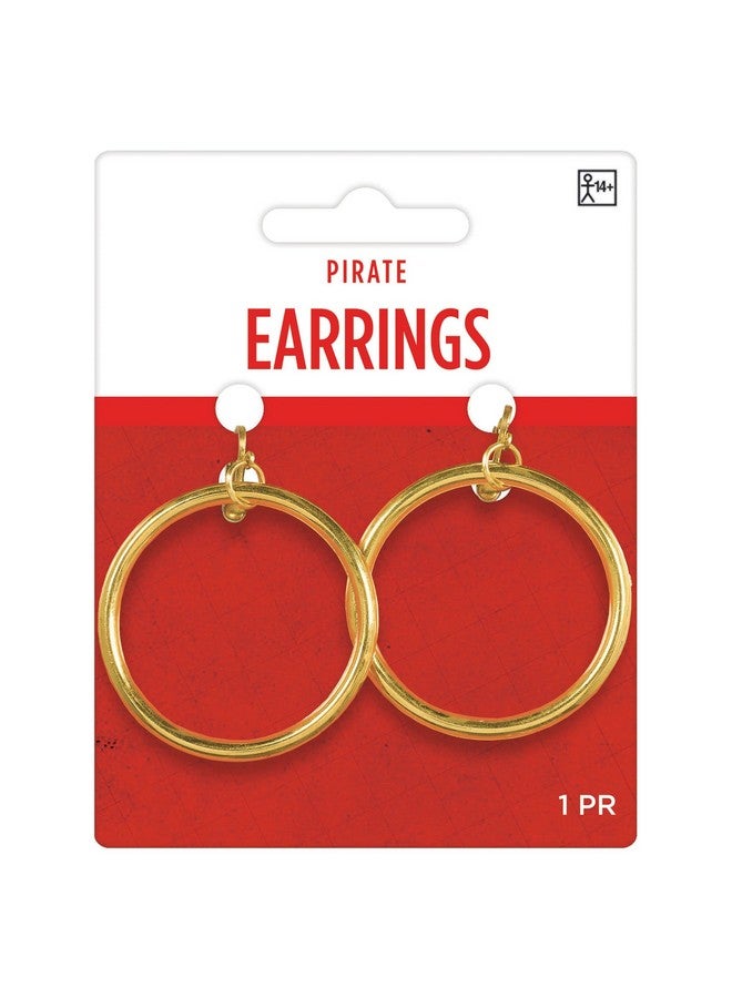 Amscan Stunning Goldtone Plastic Hoop Earrings 4.5" (1 Pc)