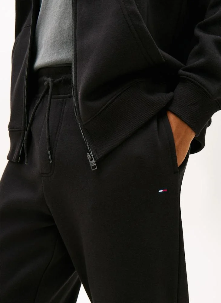 Tommy Jeans Black Tommy Flag Brushed Fleece Tracksuit for Men | Best Price UAE