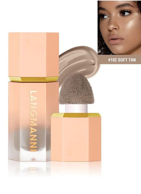 كريم أساس سائل ثلاثي الأبعاد للوجه من Color Bloom Sun Sculpt، رقم 102