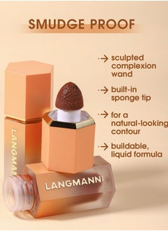 LANGMANNI كريم أساس سائل ثلاثي الأبعاد للوجه من Color Bloom Sun Sculpt، رقم 102  - Image 5