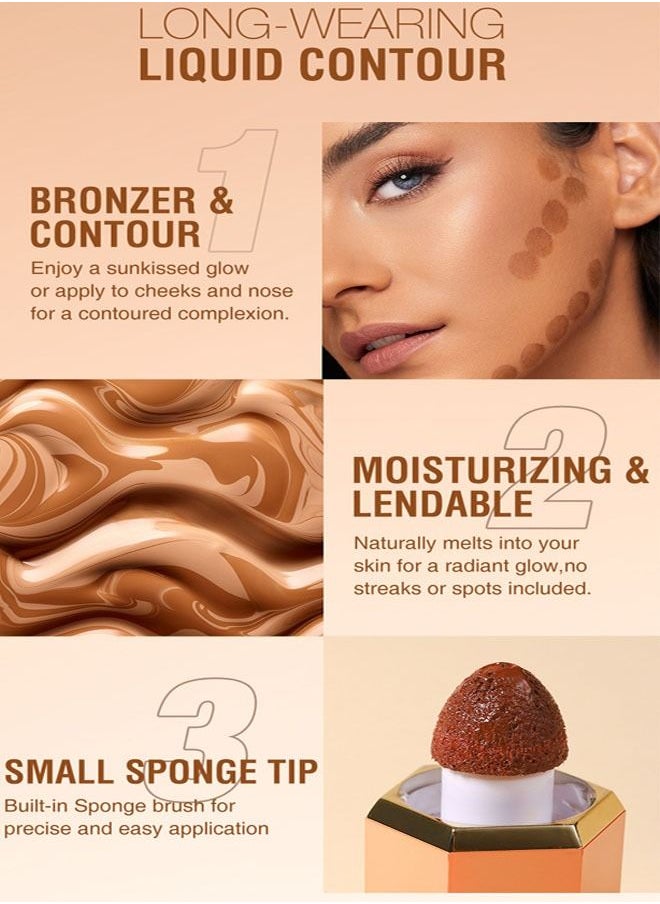 كريم أساس سائل ثلاثي الأبعاد للوجه من Color Bloom Sun Sculpt، رقم 102