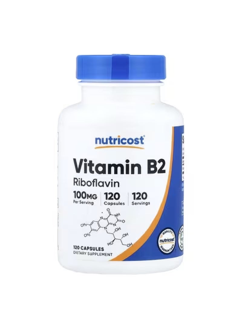 Vitamin B2, 100 mg, 120 Capsules