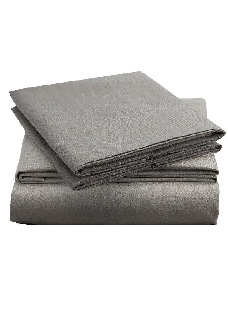 Blueberry Premium Quality Striped Bed Sheet Sets 100% Cotton 3 Piece Set Deep Pocket 200x200+20cm - Image 1