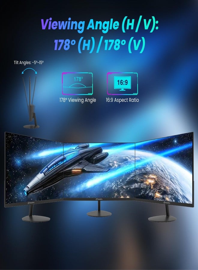 ArcticPro 22 Inch Computer Monitor, FHD 1080P 100Hz Office Gaming Monitor, Frameless 3 Sides Ultra Slim VESA Mount, HDMI and VGA Mount, Blue Light Design - Image 5