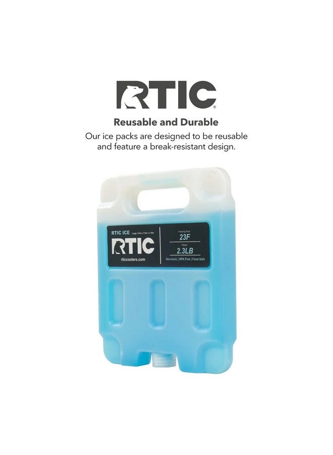 RTIC Refreezable Reusable Cooler Ice Packs Cold Ice Chest Pack Long-Lasting with Break-Resistant Design, for Food and Drink, Perfect for Travel and Storage, Large (2 Pack) - Image 4