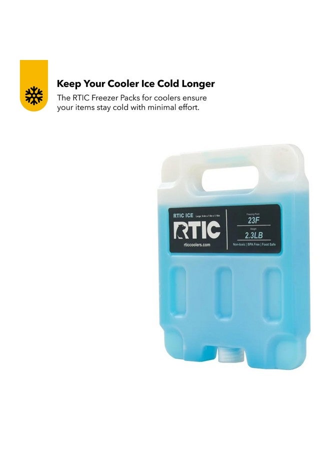RTIC Refreezable Reusable Cooler Ice Packs Cold Ice Chest Pack Long-Lasting with Break-Resistant Design, for Food and Drink, Perfect for Travel and Storage, Large (2 Pack) - Image 2