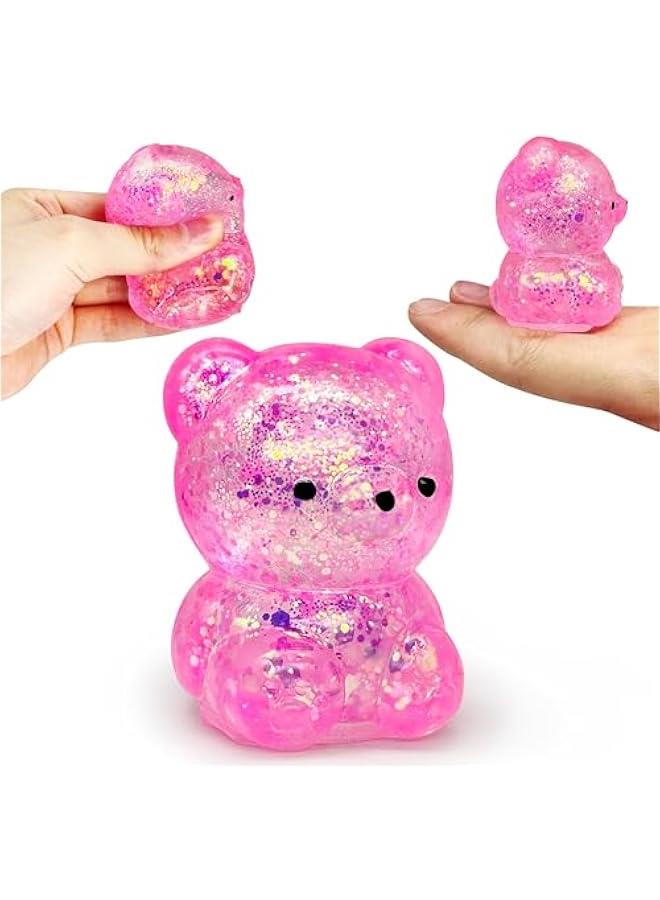 Gummy Bear Squishy Fidget Toys (1PCS) Stress Balls for Adults Sugar Stress Ball，Autism Sensory Toys Squishy Ball, Stress Relief Toy Squeeze Ball Party Favors for Kids, Basket Stuffers - Image 1