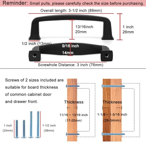 KOOFIZO 10 Pack 3 Inch Oil Rubbed Bronze Kitchen Cabinet Pulls Rubbed Bronze Cabinet Handles Bronze Cabinet Hardware for Kitchen Cabinets 1817 Drawer Dresser Cupboard Bedroom - Image 3