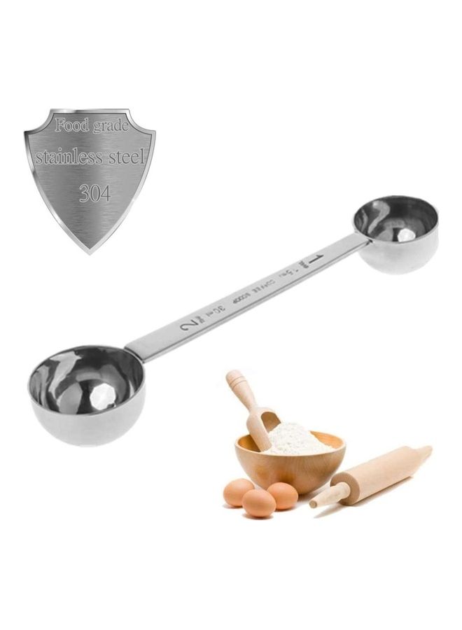Loquat 2-In-1 Stainless Steel Coffee Scoop  Spoon Silver - Image 5