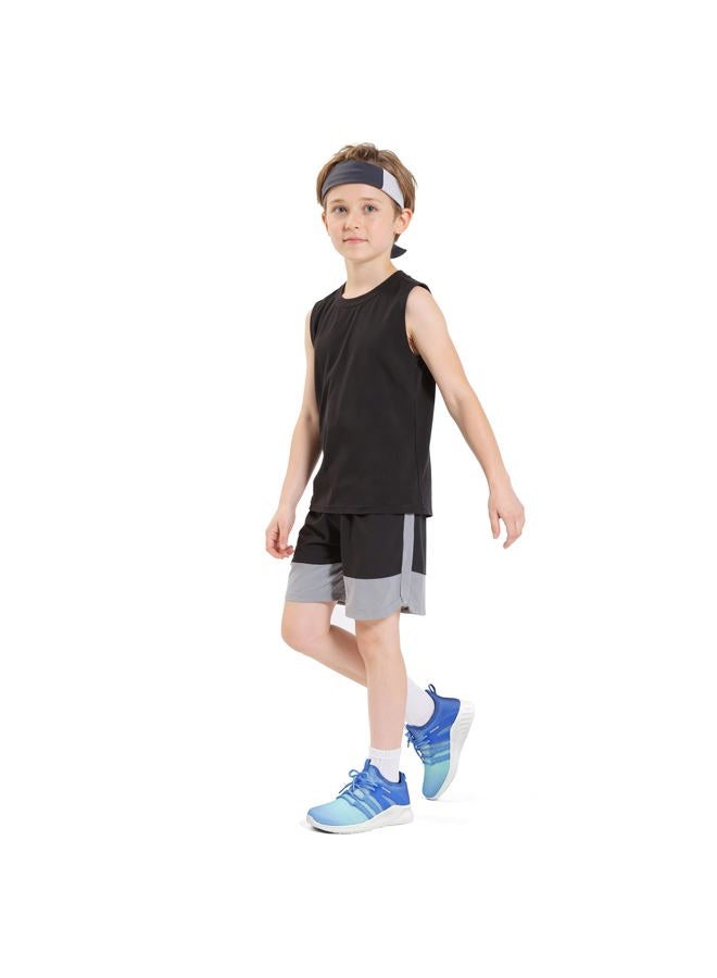 RUNSIDE Boys Girls Tennis Shoes Kids Lightweight Breathable Sneakers Lace-up Running Athletic Shoes for Toddler/Little Kid/Big Kid, Gradient Blue, 2 Big Kid - Image 5