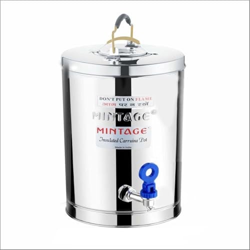 Mintage Desire Tea Container 5 Liters Stainless Steel Insulated | Leakproof Durable | Heat Retention Lightweight | Storage Solution | Beverage Preservation | Teapot Dispenser Jar | Canteen Chai Kettle - Image 1