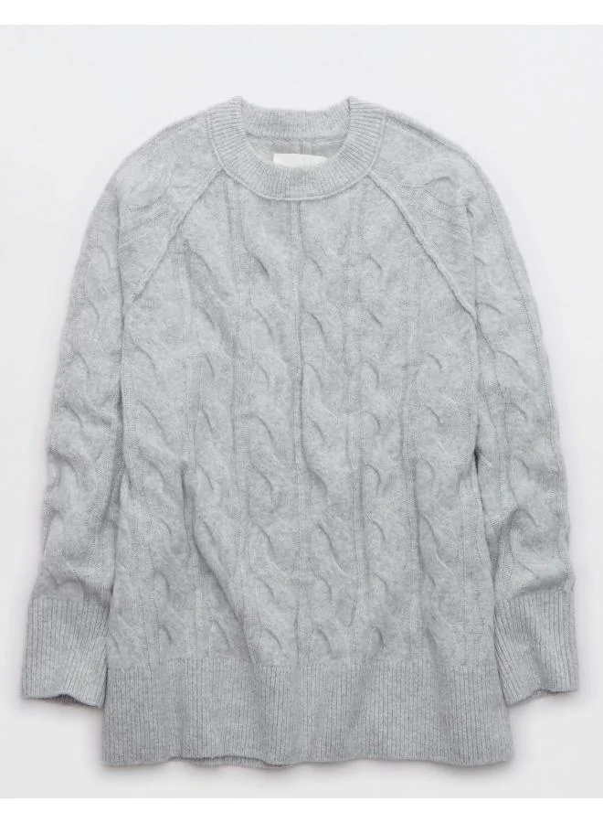 آري من امريكان ايجل Aerie unREAL Cable Crew Sweater