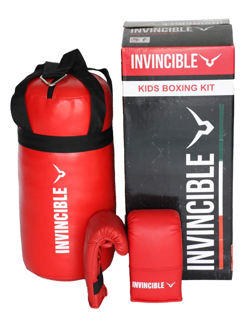 Invincible Kids Boxing Kit (Red, Kids) - Image 1