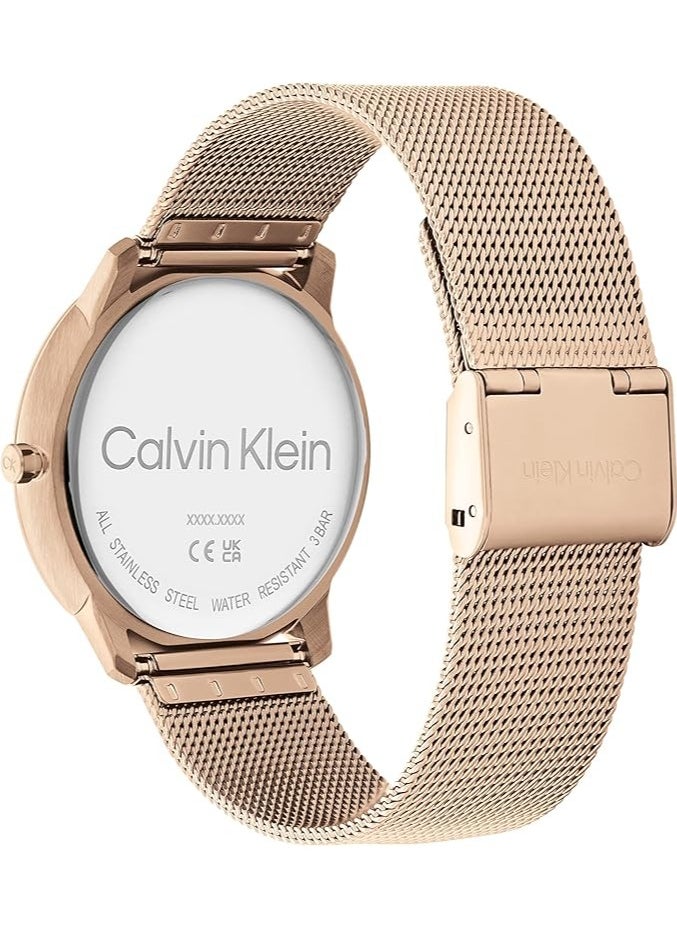 CALVIN KLEIN Calvin Klein CK Iconic - Men's and Women's Quartz Wristwatch - Stainless Steel Bracelet - Water Resistant 3 ATM/30 Meters - Premium Fashion Timepiece for Every Occasion - 32mm 35mm 40mm  - Image 3