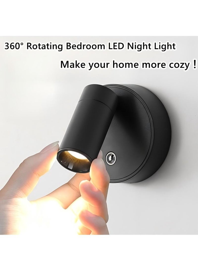 سِيمِير مصباح ليلي مغناطيسي LED قابل لإعادة الشحن - مصابيح موضعية دوارة 360 درجة للداخل، مصباح ديكور منزلي، مصباح موضعي للنباتات للداخل، مصباح قراءة LED مغناطيسي، بطارية ليثيوم لاسلكية قابلة لإعادة الشحن، سطوع قابل للتعديل بال - Image 4