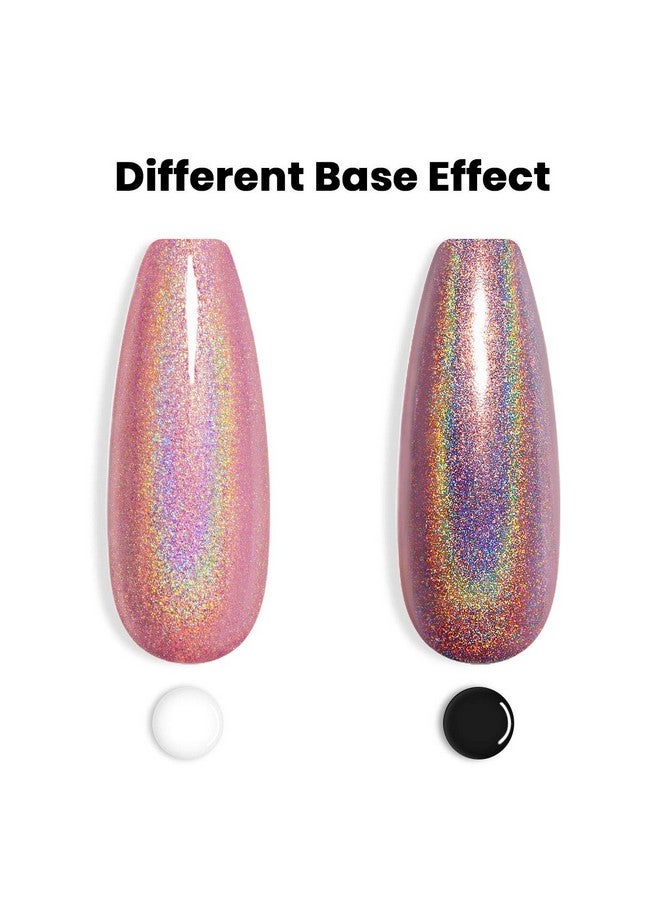 RARJSM Holographic Nail Polish Rose Gold Gel Nail Polish With Mermaid Unicorn Effect Glitter Gel Nail Polish Rar73 Suitable For Spring Summer - Image 3