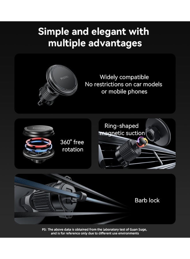 Yesido C252 360Â° Rotation Magnetic Car Phone Holder with Barb Lock for Air Outlet - Image 3