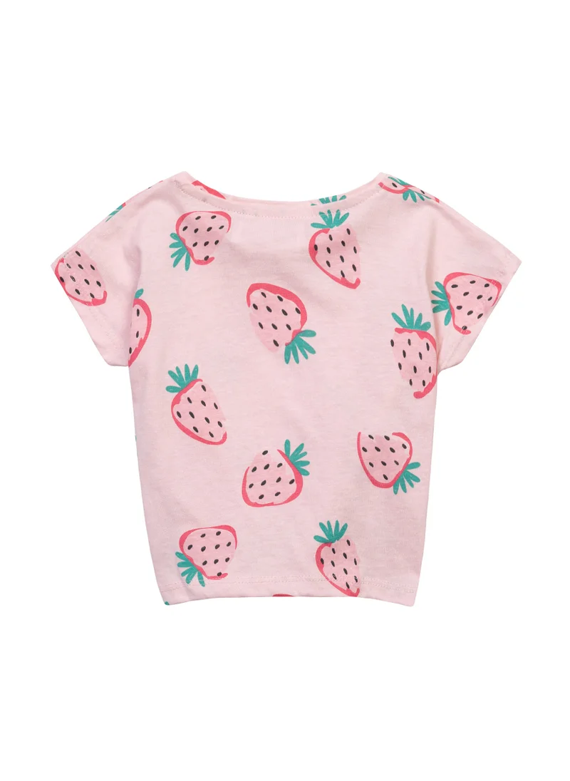 MINOTI Kids Girls Tie front T-shirt