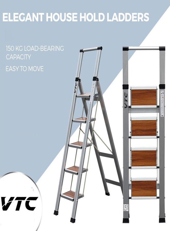 في تي سي سلم ألومنيوم 4 درجات للمنزل والمكتب – خفيف الوزن، سهل الطي، موفر للمساحة - Image 4