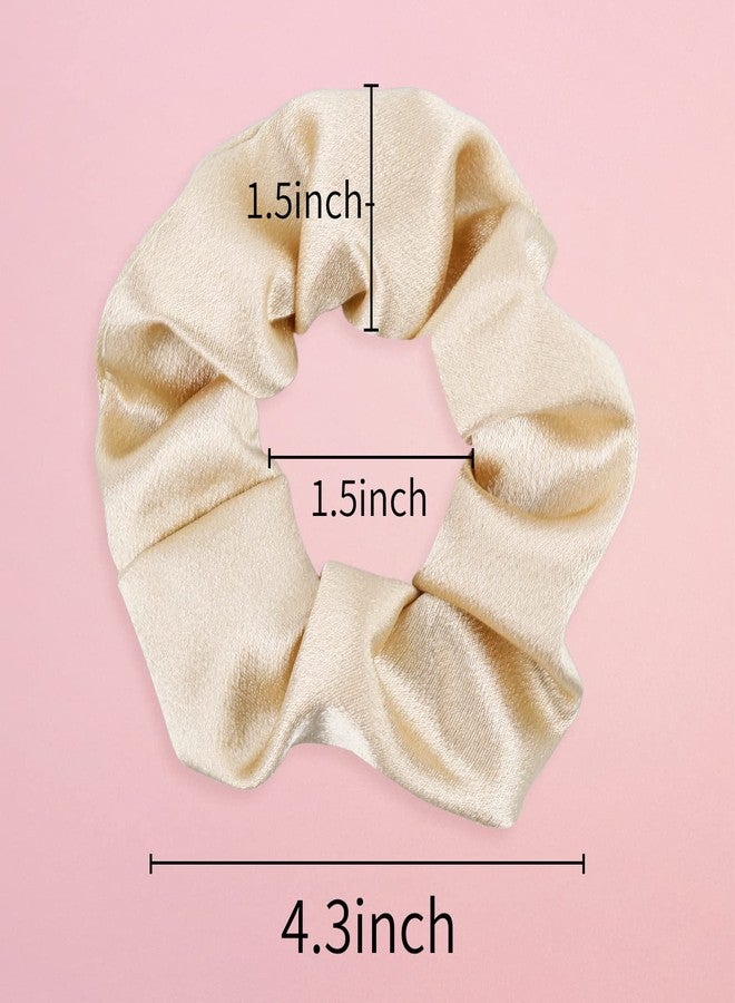 Hasoar New Smooth linen Satin Bridesmaid Scrunchies 12 pack Proposal Gifts Elastics Hair Ties Scrunchies Bachelorette Party Favors Satin Bridesmaid Gift for Bridal Wedding Parties guests (White & Sage - Image 3