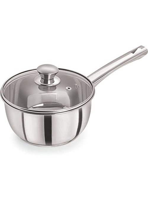 Pristine Pristine Tri Ply Induction Base Cooking Essential Stainless Steel Cookware Set |1 Sauce Pan, 1 Casserole, 1 Fry Pan, 1 Kadhai & 3 Serving Spoons (10 Piece, Silver)  - Image 4