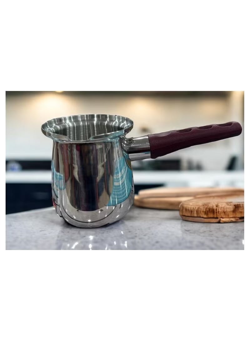 إيه دبليو ركوة لتحضير القهوة التركية ستانلس ستيل، حجم كبير 710مل/25أونص