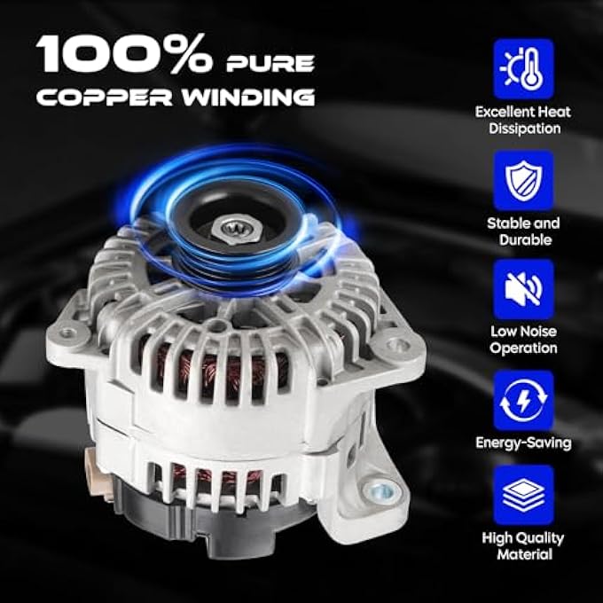 SEHNSUCHT Alternator Replacement New Compatible with Nissan Quest 3.5L 2004-2009, 12V, CW, 145Amp, IR/IF, Replace for 23100-5Z000, 400-40033 - Image 5