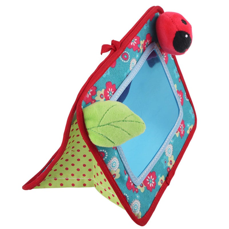 Fabric Baby Safety Mirror Safe Non-Toxic Colorful Toy - Reusable Durable Stroller Mirror for Infant Car Seat Newborn Development - Image 2