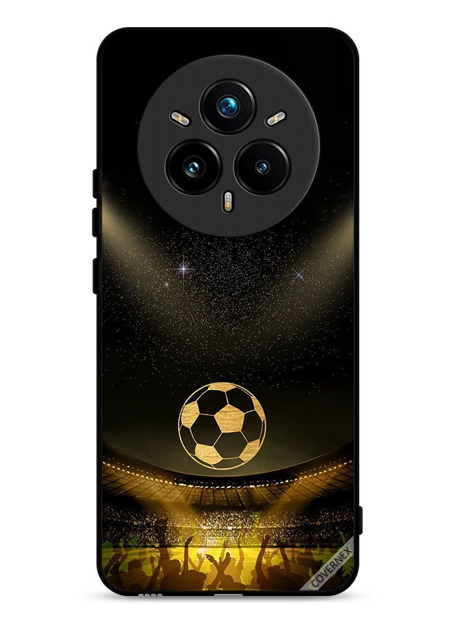 Covernex Realme 14 Pro 5G Protective Case Cover Black Retro Football Movie Background