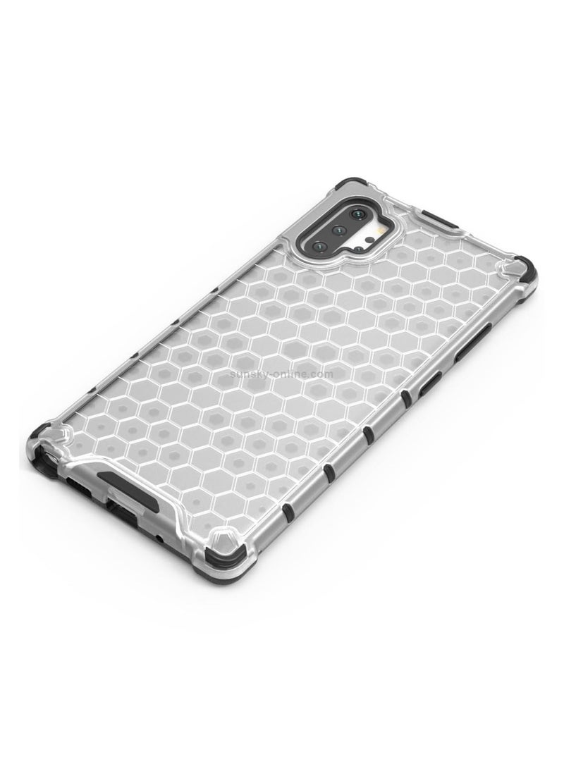 Case Cover Honeycomb Case Shockproof Camera Protection Cover Compatible with  Samsung Galaxy Note 10 Plus (White Clear) - Image 2