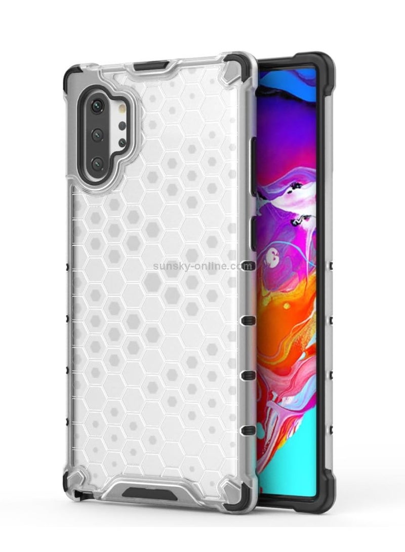 Case Cover Honeycomb Case Shockproof Camera Protection Cover Compatible with  Samsung Galaxy Note 10 Plus (White Clear) - Image 1