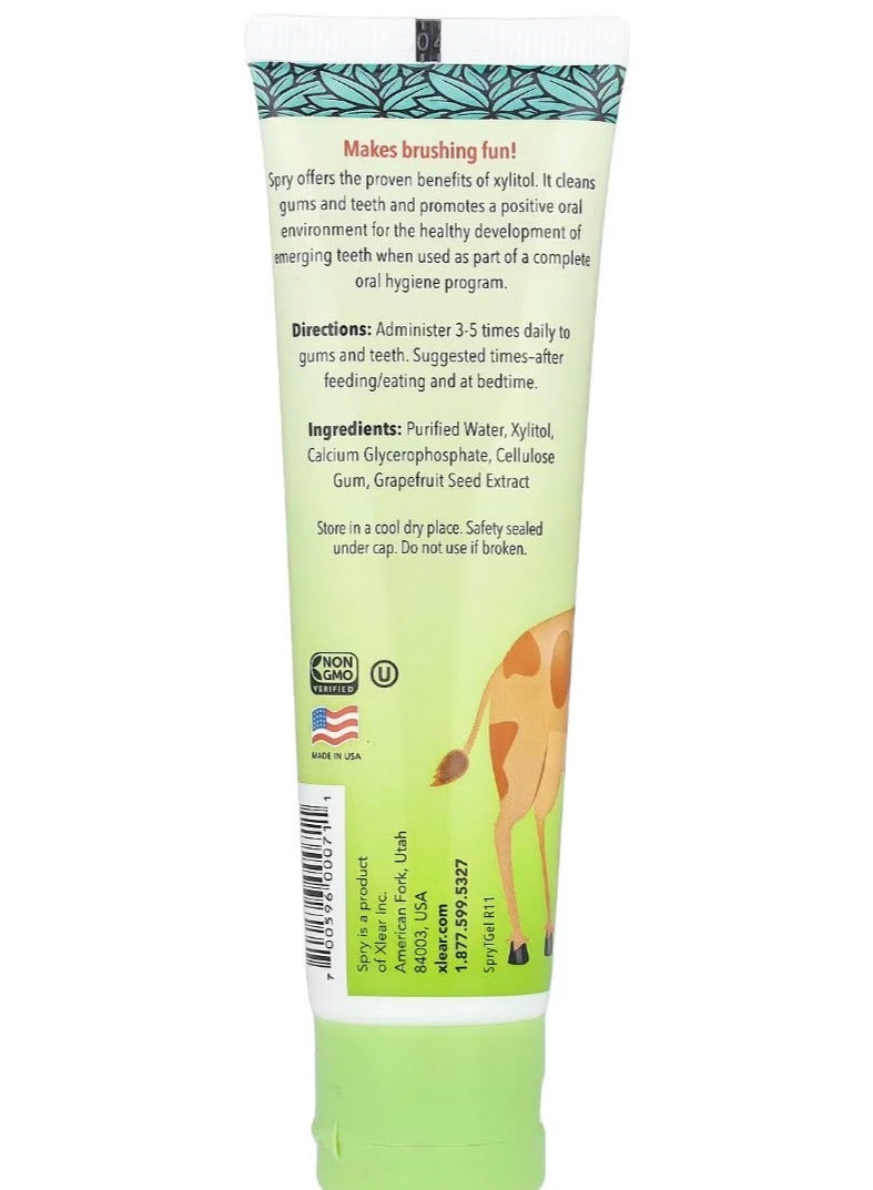 Xlear, Kid's Spry®, Tooth Gel with Xylitol, Age 3 Months and Up , Original, 2 fl oz (60 ml) - Image 2