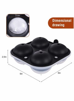 Y&D Ice Cube Trays, Tray Silicone Set of 2 with Funnel, Sphere Ball Maker and Large Square Molds for Milk Tea, Coke Popsicle Reusable BPA Free  - Image 4