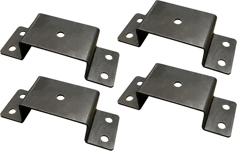 Heavy Duty Bolt-On 2x4 Steel Stake Pockets for Trailer & Truck (4)