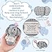Exacoo Positive Crochet Elephant with Message CardsBirthday for Women Small Cute Handmade Crochet Animals Decor for Home Office Desk Emotional Support Elephant Christmas Stocking Stuffs - Image 4