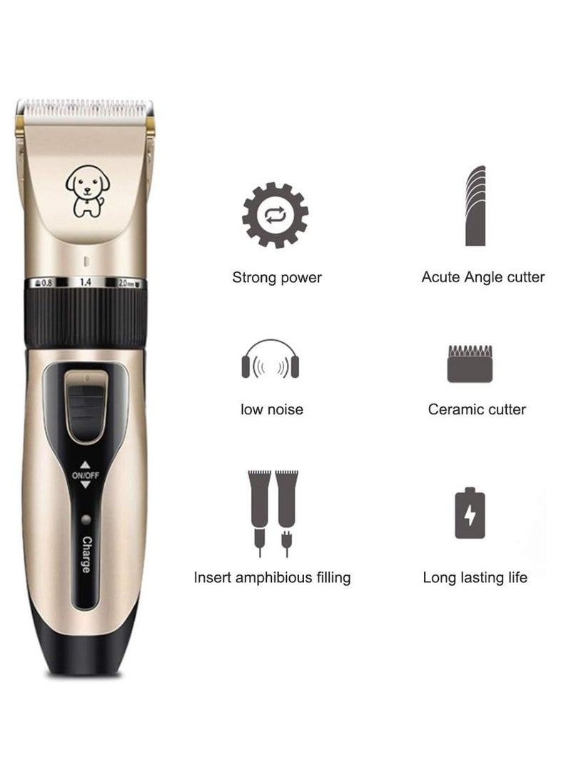 Generic - Dog Clippers, Pet Grooming Hair Clipper Low Noise|Cat Hair Trimmer|Professional Pet Clippers Shears|Dog Grooming Kit with Scissors Combs| Rechargeable Dog Shaver Tools for Dog Cat Horses Hair - Image 1