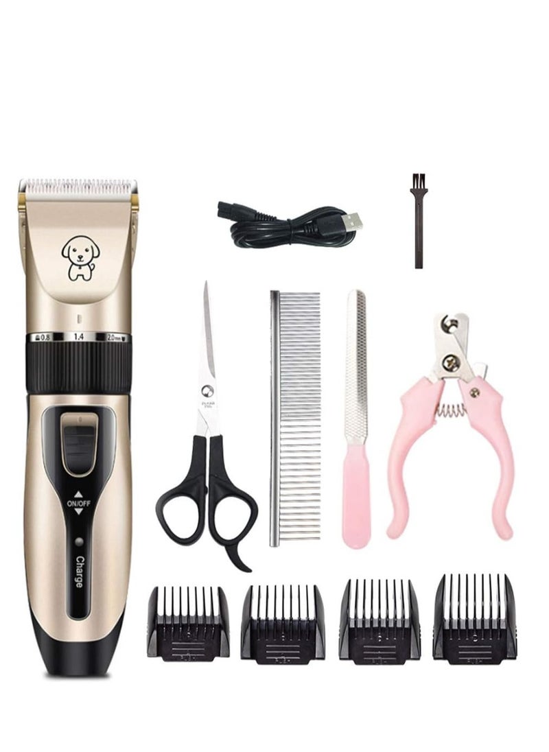 Generic - Dog Clippers, Pet Grooming Hair Clipper Low Noise|Cat Hair Trimmer|Professional Pet Clippers Shears|Dog Grooming Kit with Scissors Combs| Rechargeable Dog Shaver Tools for Dog Cat Horses Hair - Image 1