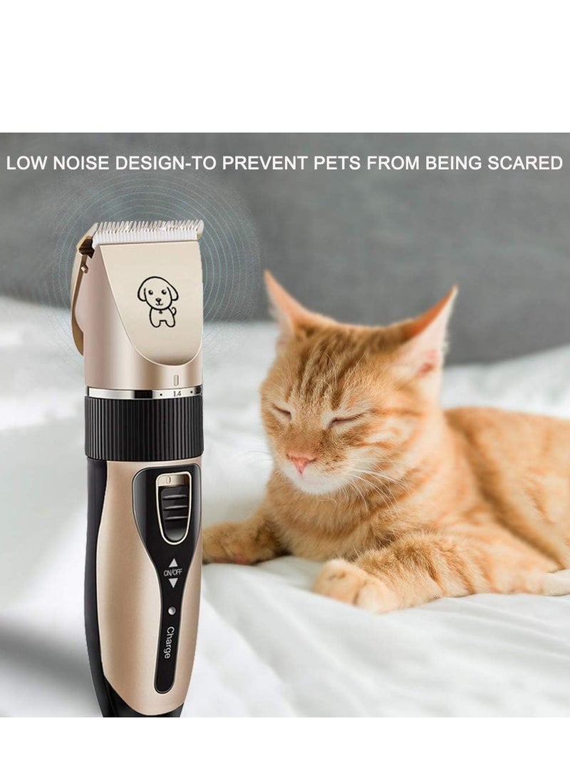 Generic - Dog Clippers, Pet Grooming Hair Clipper Low Noise|Cat Hair Trimmer|Professional Pet Clippers Shears|Dog Grooming Kit with Scissors Combs| Rechargeable Dog Shaver Tools for Dog Cat Horses Hair - Image 1