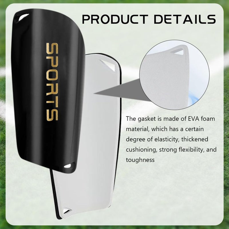 Proberos مجموعة واقيات الساقين الرياضية لكرة القدم - واقيات الساقين مع وسادة EVA وأكمام للمراهقين والأطفال - كرة القدم، الرجبي، الهوكي - S - Image 3