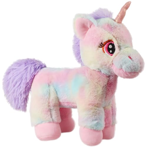 Mirada Enchanting Multicolor Unicorn Soft Toy – 32cm | Magical Plush Stuffed Animal for Girls & Kids | Floppy, Glittery & Super Soft with Sparkling Horn | Perfect Birthday or Festival Gift - Image 1