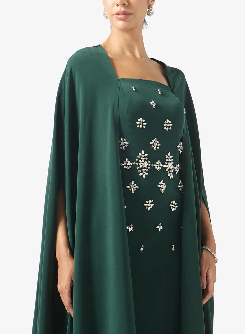 Akadia Fashion  Two Pcs Crystal Cape Set for Women | Best Price UAE