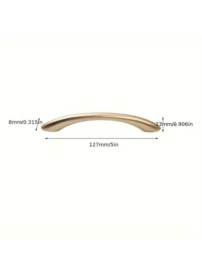 2pcs Golden Curved Cabinet Door Handles Modern Minimalist ABS Plastic Hardware Easy Installation - Image 3