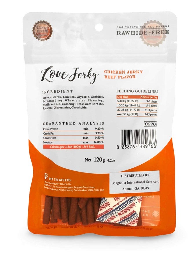 Rena's Recipe Love Jerky (Beef Flavor) Soft Chicken Stick with Glucosamine/Chondroitin (Joints) and Lycopene (Antioxidant) - Image 5