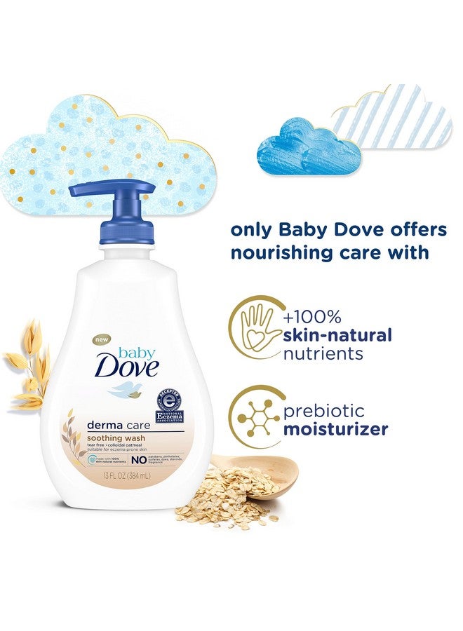 Baby Dove غسول ديرما كير المهدئ للعناية بالبشرة مع دقيق الشوفان الغروي مناسب للبشرة المعرضة للإكزيما 13 أونصة - Image 2