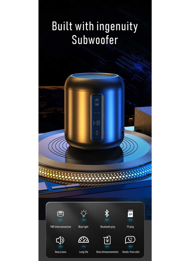 Meiyilan Wireless Bluetooth Match 5.0 column small steel gun subwoofer portable mini gift card Bluetooth speaker - Image 2
