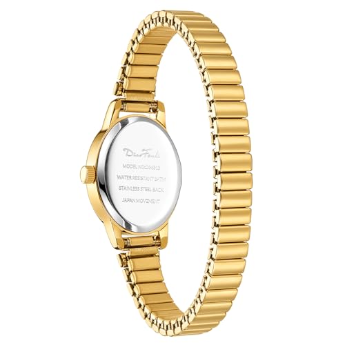 Diaofendi Petite Women's Easy Reader Watch, Analog Women Watch with Stainless Steel Expansion Band, Water Resistant (Gold, S(5.51"-7")) - Image 4