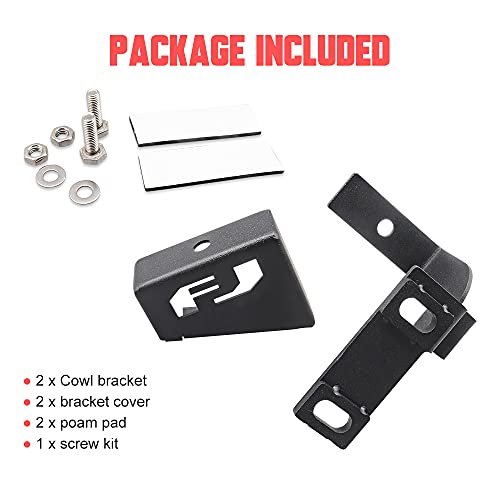 NORTHYUN FJ Cowl Light Bracket Hood Ditch Mount A Pillar LED Pods Driving Light Mounting Bracket Compatible with Toyota FJ Cruiser 2007-2014 - Image 4