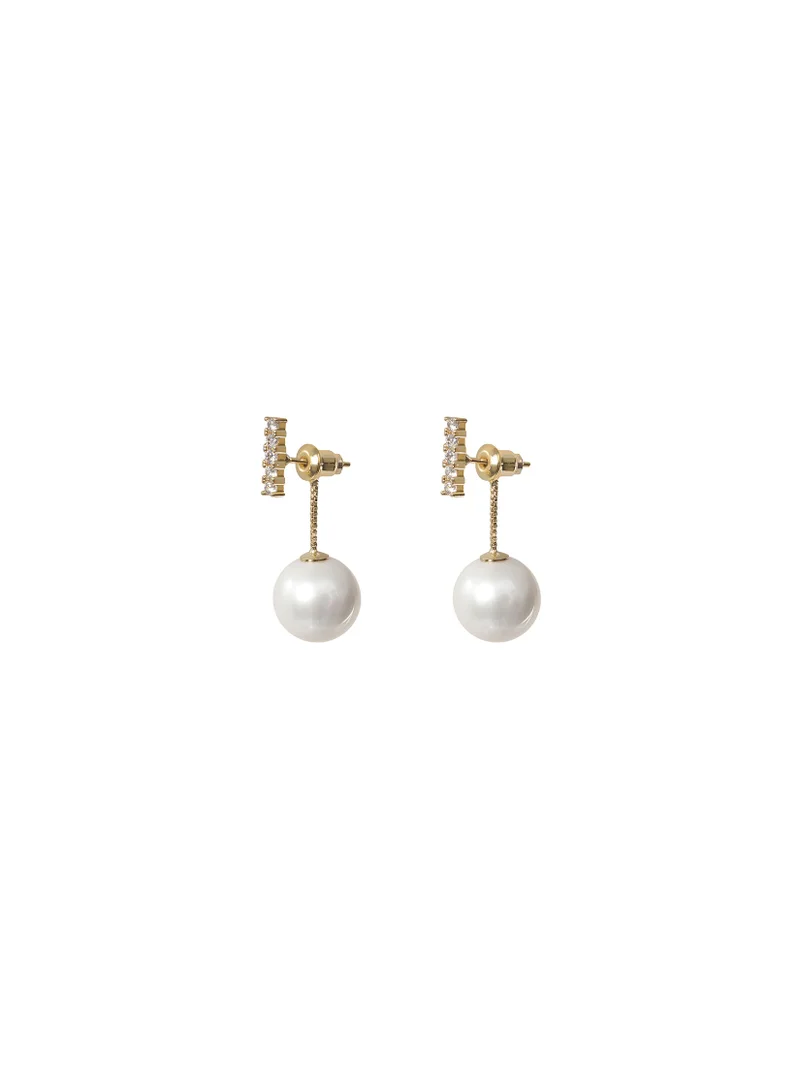 Bella Barnett Talia Diamond Pearl Mini Earrings