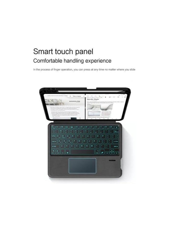 General - Touch Backlit Keyboard Case Compatible with Xiaomi Poco Pad 12.1 Tablet Detachable Backlight Keyboard with Any-Angle Kickstand Case with Pen Slot Stylus & Mouse - Image 1
